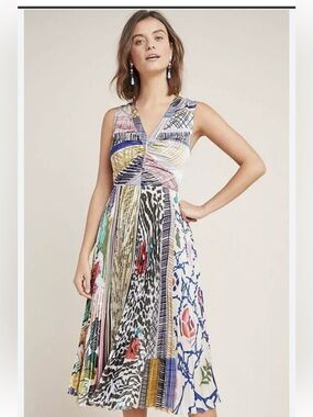 Anthropologie Geisha designs Jacinta pleated size 6